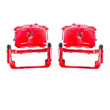 Rear RED CALIPER PAIR W/BRKT image 2