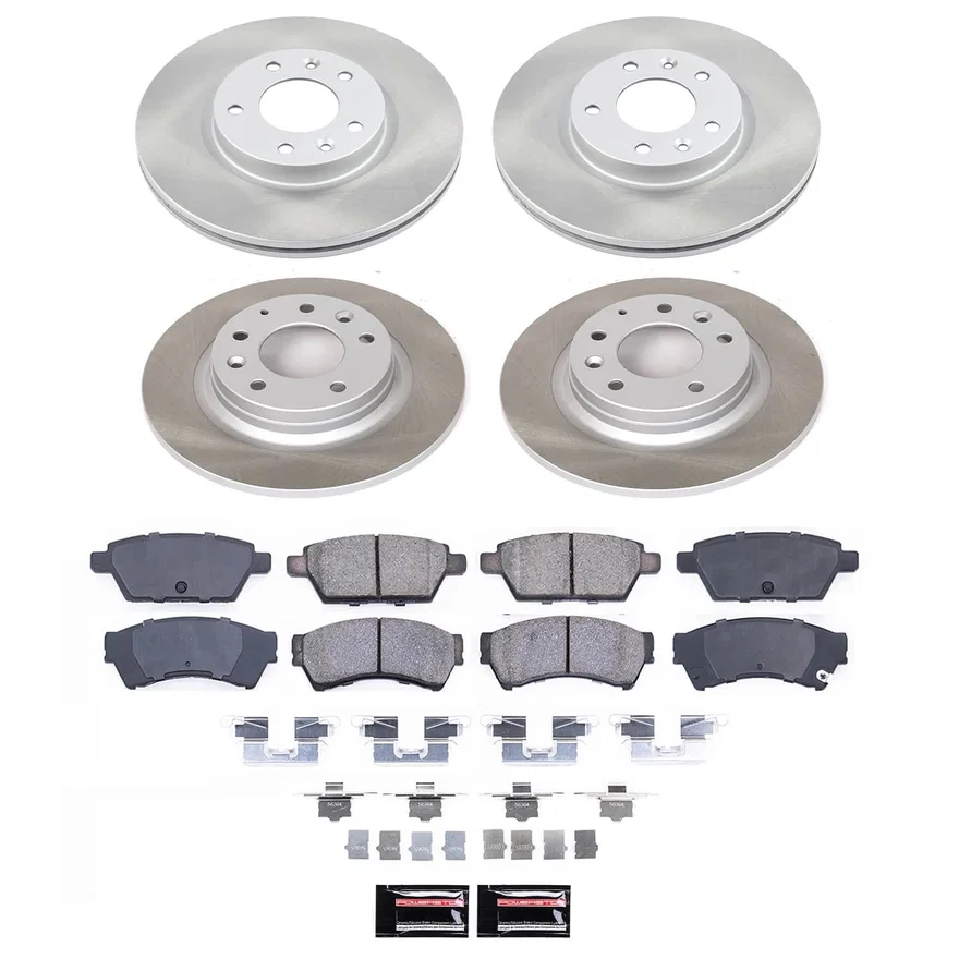 Front and Rear SEMI-COATED ROTOR KIT