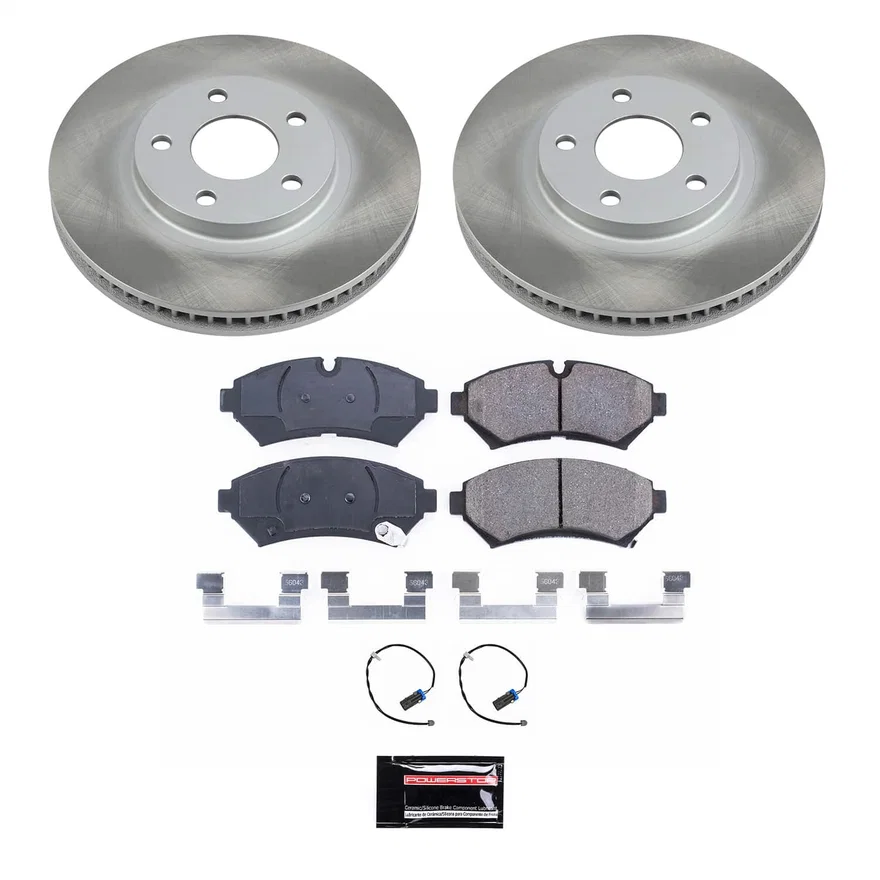 Front SEMI-COATED ROTOR KIT for Cadillac Seville