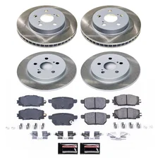 Front and Rear SEMI-COATED ROTOR KIT for Toyota image 1