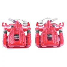 Rear RED CALIPER PAIR W/BRKT image 2