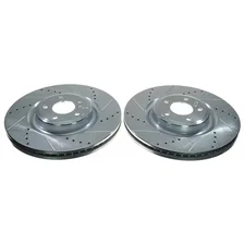 Front DRILLEDSLOTTED ROTOR PAIR image 2