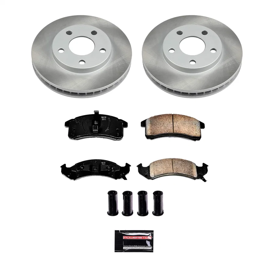 Front SEMI-COATED ROTOR KIT for Cadillac