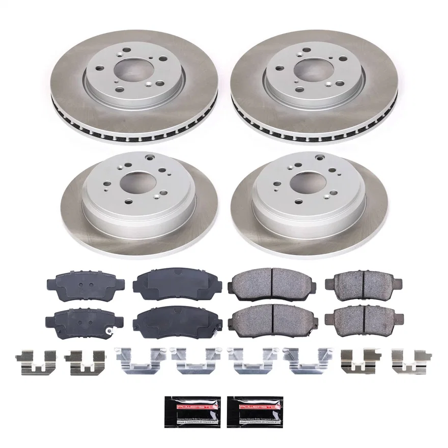 Front and Rear SEMI-COATED ROTOR KIT for Honda Odyssey