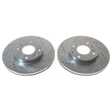 Front DRILLEDSLOTTED ROTOR PAIR image 2
