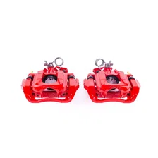 Rear RED CALIPER PAIR W/BRKT image 2