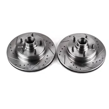 Front DRILLEDSLOTTED ROTOR PAIR image 2