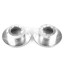 Rear DRILLEDSLOTTED ROTOR PAIR for Ford image 2