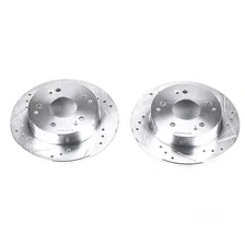 Rear DRILLEDSLOTTED ROTOR PAIR image 2