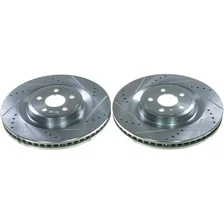 Front DRILLEDSLOTTED ROTOR PAIR image 1