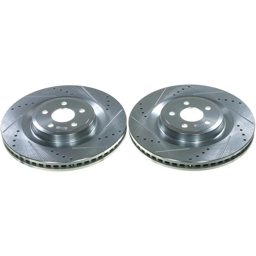Front DRILLEDSLOTTED ROTOR PAIR