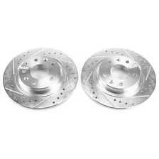 Rear DRILLEDSLOTTED ROTOR PAIR for Mazda CX-3 image 2