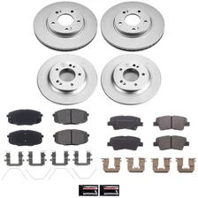 Front and Rear Z17 COATED BRAKE KIT for Hyundai Elantra GT image 2