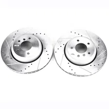 Rear DRILLEDSLOTTED ROTOR PAIR for BMW image 2