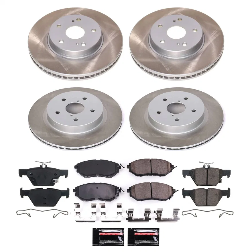 Front and Rear SEMI-COATED ROTOR KIT for Subaru Legacy