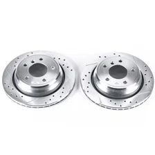 Rear DRILLEDSLOTTED ROTOR PAIR for BMW image 2
