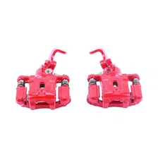 Rear RED CALIPER PAIR W/BRKT image 2