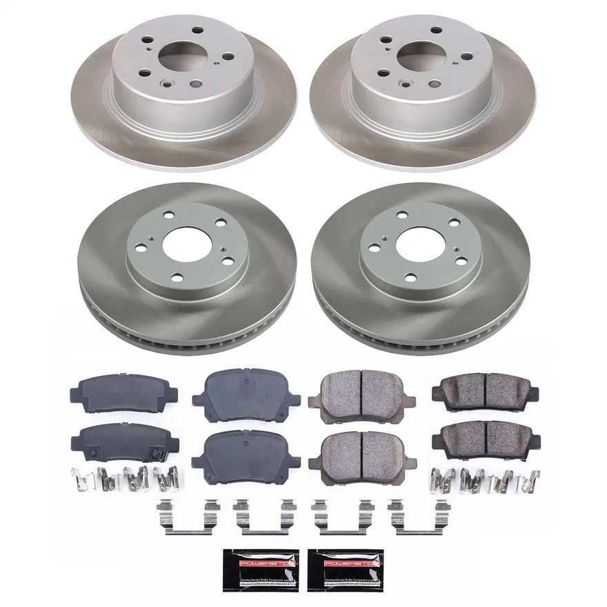 Front and Rear SEMI-COATED ROTOR KIT for Toyota Avalon