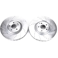 Front DRILLEDSLOTTED ROTOR PAIR for Mercedes-Benz CLS550 image 2