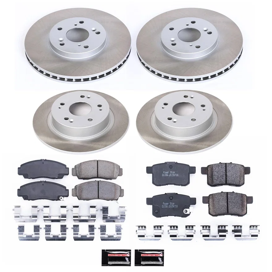 Front and Rear SEMI-COATED ROTOR KIT
