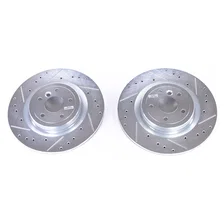 Rear DRILLEDSLOTTED ROTOR PAIR for Jaguar image 2