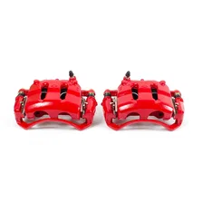 Front RED CALIPER PAIR W/BRKT for Nissan image 2