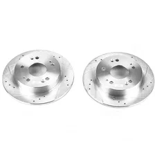 Rear DRILLEDSLOTTED ROTOR PAIR image 2