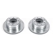 Rear DRILLEDSLOTTED ROTOR PAIR for Ford image 2