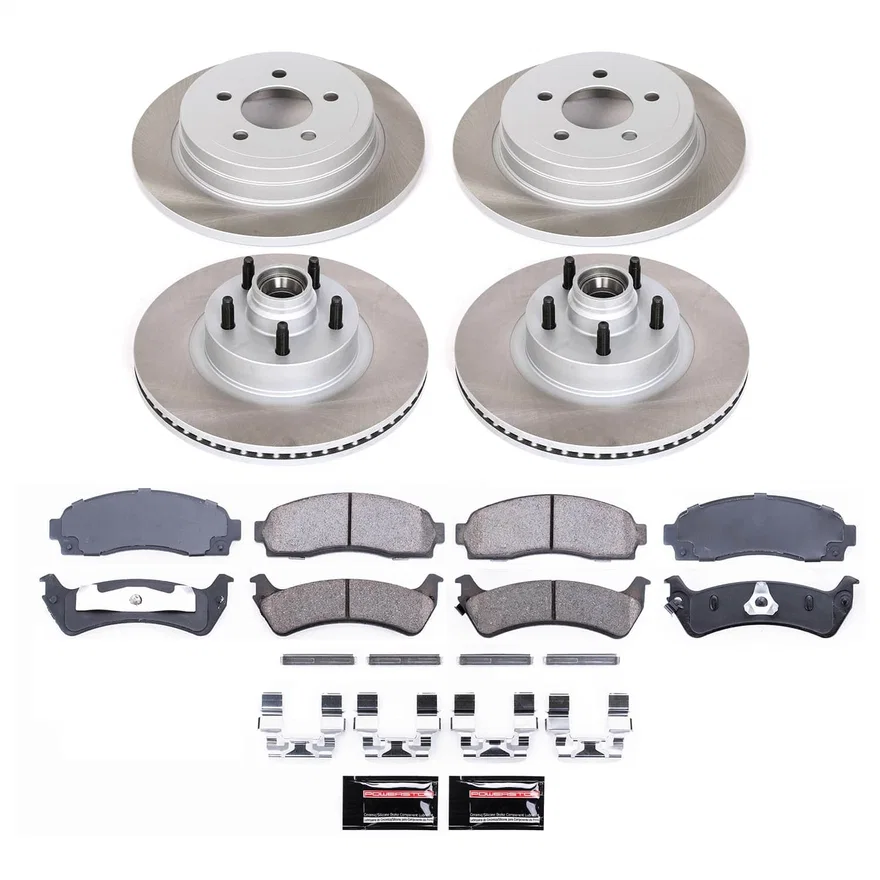 Front and Rear SEMI-COATED ROTOR KIT for Ford Explorer Sport