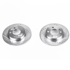 Rear DRILLEDSLOTTED ROTOR PAIR for Audi TT Quattro image 2