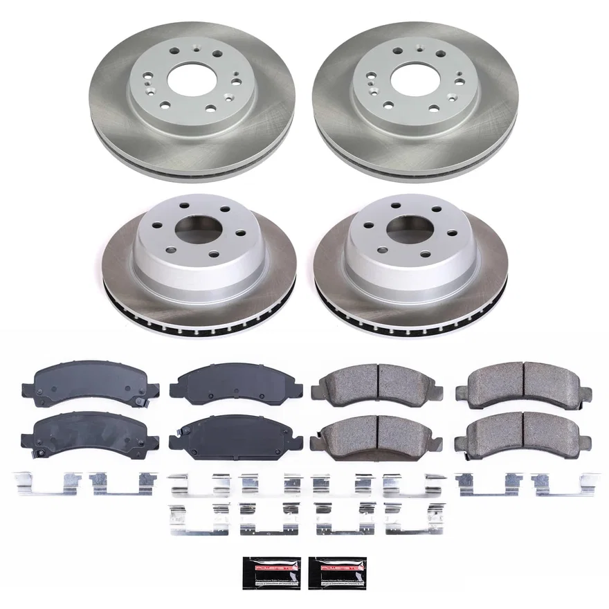 Front and Rear SEMI-COATED ROTOR KIT