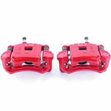 Rear RED CALIPER PAIR W/BRKT image 2