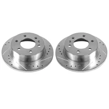 Rear DRILLEDSLOTTED ROTOR PAIR image 2
