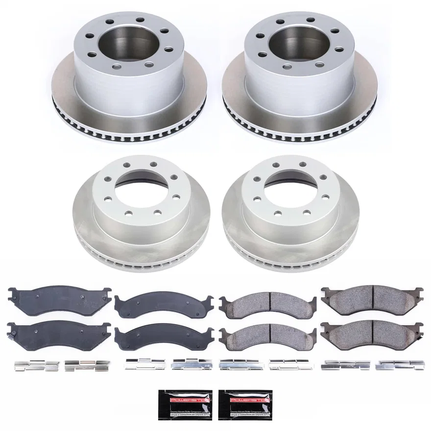Front and Rear SEMI-COATED ROTOR KIT for Dodge
