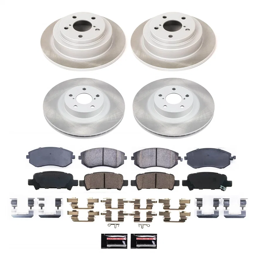 Front and Rear SEMI-COATED ROTOR KIT for Subaru Forester
