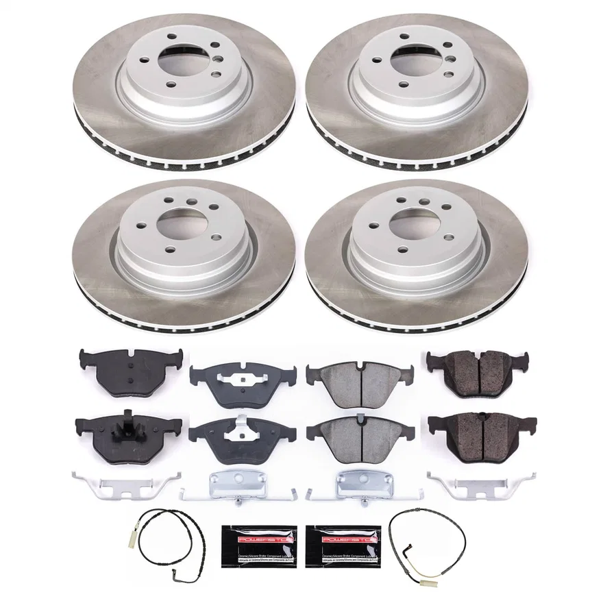 Front and Rear SEMI-COATED ROTOR KIT for BMW