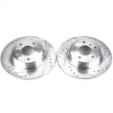 Rear DRILLEDSLOTTED ROTOR PAIR for Land Rover image 2