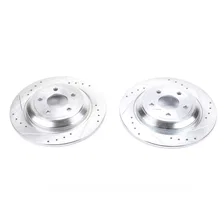 Rear DRILLEDSLOTTED ROTOR PAIR image 2