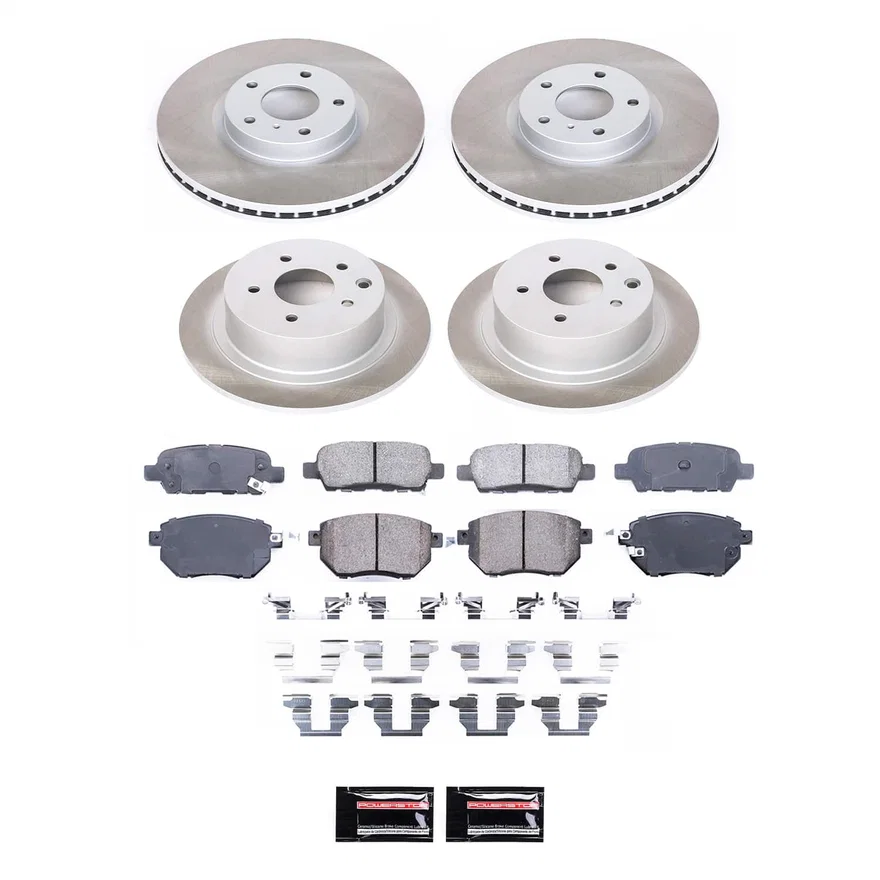 Front and Rear SEMI-COATED ROTOR KIT for Nissan Maxima