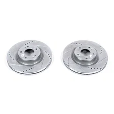 Front DRILLEDSLOTTED ROTOR PAIR for Hyundai image 2