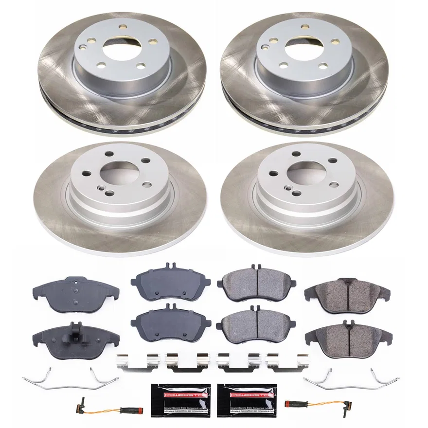 Front and Rear SEMI-COATED ROTOR KIT for Mercedes-Benz