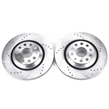 Rear DRILLEDSLOTTED ROTOR PAIR image 2