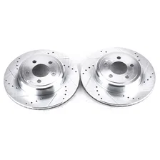 Rear DRILLEDSLOTTED ROTOR PAIR image 2