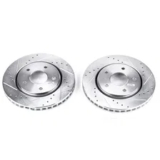 Front DRILLEDSLOTTED ROTOR PAIR image 2