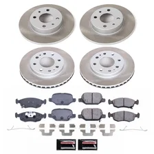 Front and Rear SEMI-COATED ROTOR KIT for Fiat 500 image 1