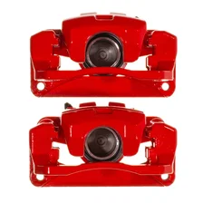 Rear RED CALIPER PAIR W/BRKT for Subaru image 2