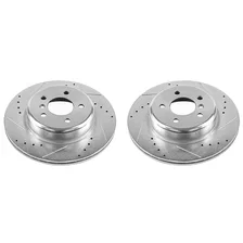 Rear DRILLEDSLOTTED ROTOR PAIR for BMW image 2