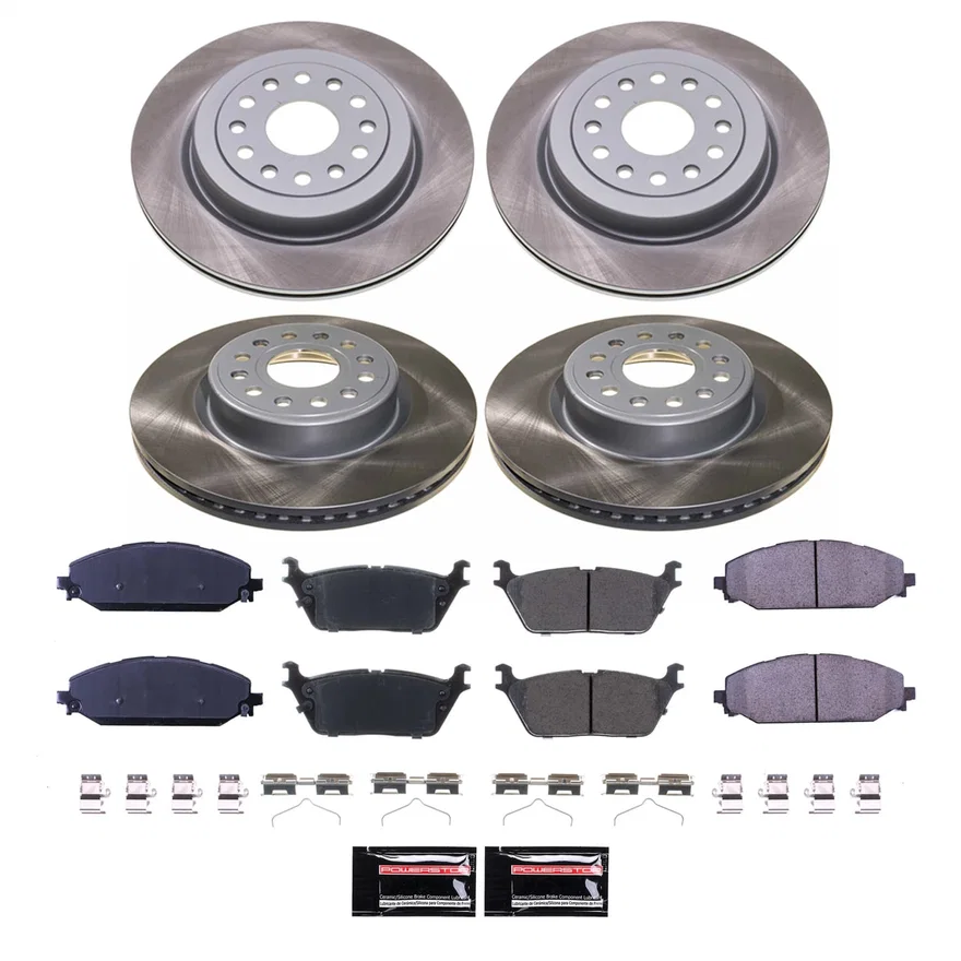 Front and Rear SEMI-COATED ROTOR KIT for Ram 1500