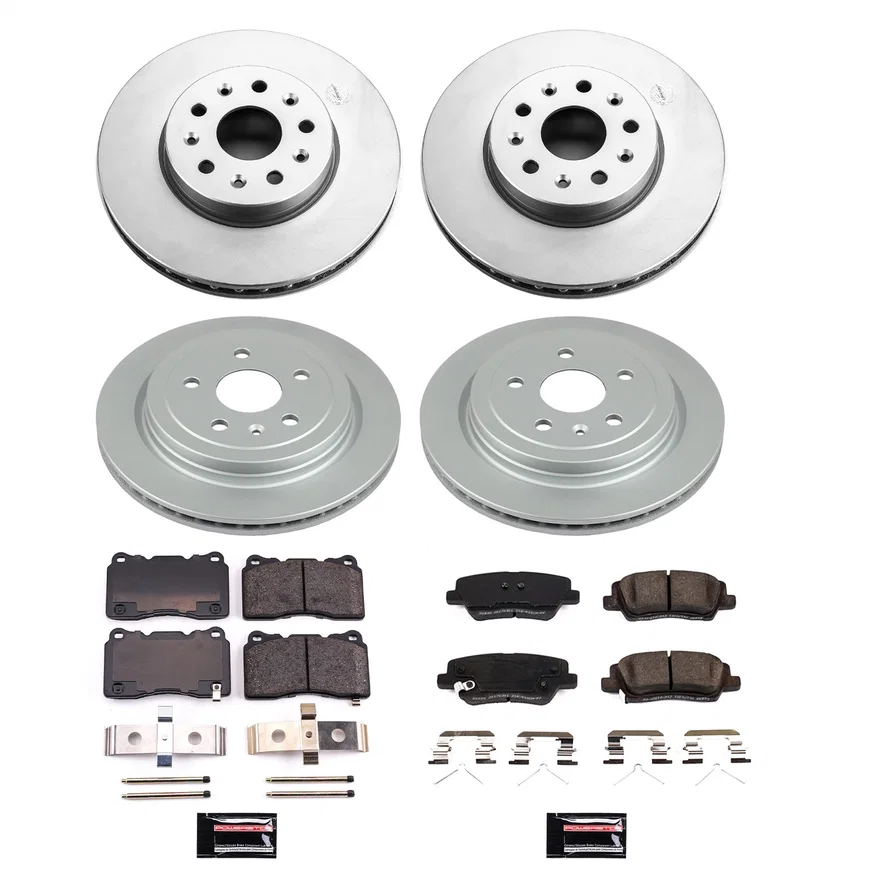 Front and Rear Z17 COATED BRAKE KIT for Cadillac CTS