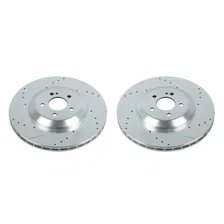 Rear DRILLEDSLOTTED ROTOR PAIR for Mercedes-Benz image 2